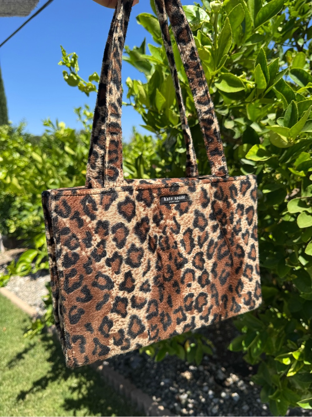 Kate Spade New York Vintage Animal Leopard Print Faux Fur Brown Black Y2K Tote - Picture 11 of 17